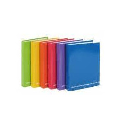 Cartella 4 anelli tondi diam 30mm 31x22 Happy Color 6 Colori Assortiti